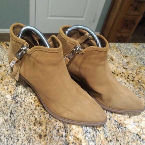 Steven By Steve Madden Doris Pointed-Toe Booties Leather Brown Women's 9.5 M - Picture 1 of 15